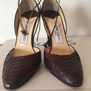 Beautiful Plum Jimmy Choo Snake Pattern Pumps